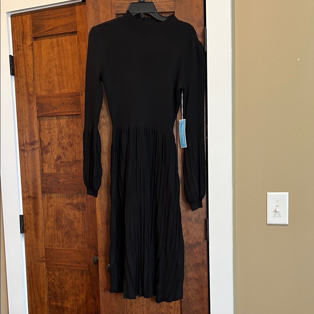 Draper James Black Long-Sleeve Dress